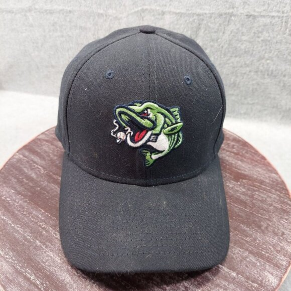 Gwinnett Stripers New Era Baseball Cap Black Adjustable Hat W/ Green Fish - Picture 1 of 11